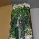 Artificial Flowers Outdoor,UV Resistant Realistic Garden Artificial Plants,Bright 16 Bundles No-Fade Veranda Fake Faux Flowers,for Porches Patios Walkway Gardens Decor-White