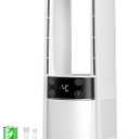 Desk Fan Bladeless, 120 Oscillating Fan Rechargeable, Quiet Fan with Night Light, Smart LED Touch Control, 4 Speed & 9H Timer, Small Table Fan, Auto Display Off, Ideal for Home, Office, Study Room