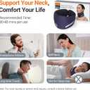 Ergonomic Neck Brace for Neck Pain and Support, Throat-friendly V-shape Cervical Collar with Dual Memory Foam for Comfort and Cervical Spine Pressure Relief, Vertebrae Stability (14.0" - 16.1")