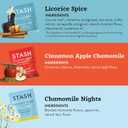 Stash Tea Soothing Herbal Tea 6 Flavor Variety Pack, 6 Boxes With 18-20 Tea Bags Each (EXP 09/18/28)