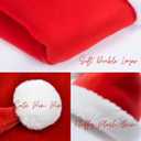 Santa Hat Toddler Kids Girls Xmas Hats Velvet Christmas Santa Claus Hat New Year Festive Holiday Party Supplies