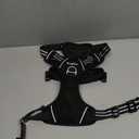 Funfox Dog Harness Medium Sized Dog, Vertical Handle Easy Control, No Pull Pet Vest Adjustable with 2 Leash Clips, Soft Material, Reflective Safe Night Walking for Small Medium Large Breed, Black, M