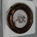 SIKOO 4×4 Vintage Picture Frame Antique Round Picture Frame Tabletop and Wall Mount Display Vintage Wall Decor, Bronze Gold