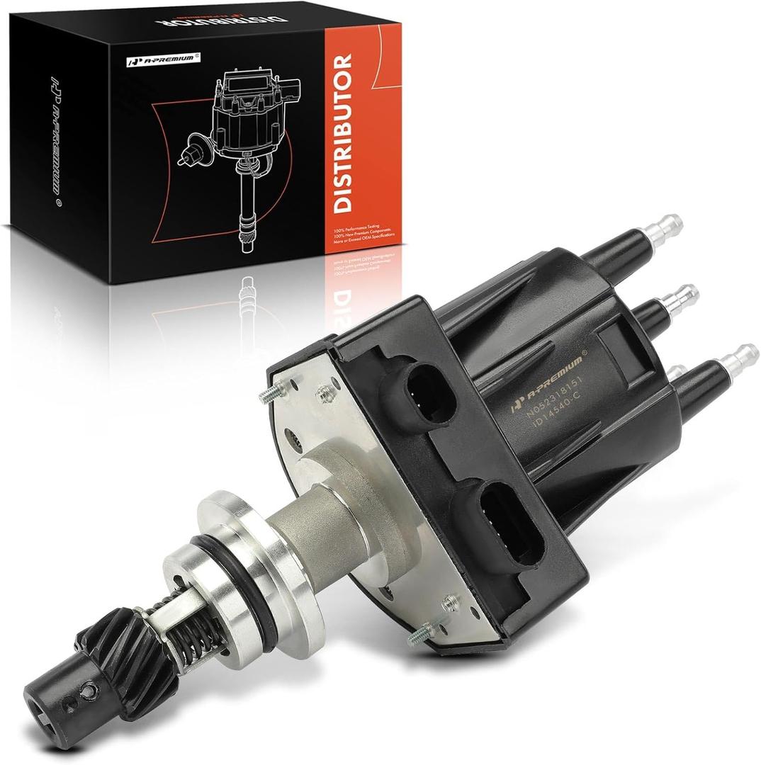 A-Premium Ignition Distributor with Cap and Rotor Compatible with Chevrolet Camaro, Astro, Celebrity, Citation II, LLV & Buick Century, Somerset, Skylark & Oldsmobile Calais & Pontiac 6000, Fiero
