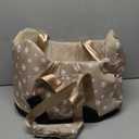 Cullaby Dog Car Seat for Small Dogs (Under 15 lbs)  Center Console Pet Carrier with Safety Belt, Storage Pockets & Removable Washable Cover (Khaki Car Seat)