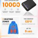 HENNCHEE Kids Heated Jacket for Boys Girls Lightweight Winter Heated Jacket with Battery Pack Heated Coat (Blue, M)