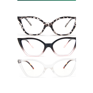 DXYXYO Cat Eye Reading Glasses for Women 3 Pack Anti Blue Light Computer Readers Stylish Retro with Spring Hinge