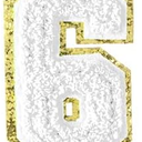 Numbers Patches with Glitter 4 piece