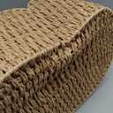 Coeusy Paper Rope Scalloped Basket Set of 2,Woven Storage Baskets for Shelves,Laundry,Towels,Clothes,Books,Toys,Cute Decor Baskets for Organizing,Natural Color