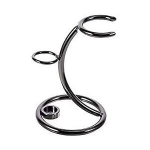 Shaving Razor and Brush Stand Universal Holder for Safety Razor Storage Shave Brush Holder (gunmetal)
