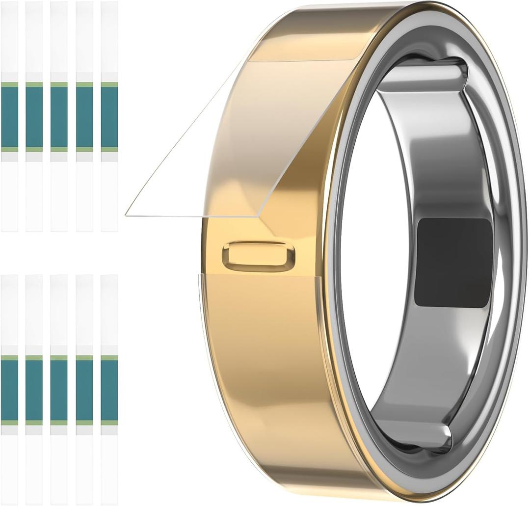 10 Pack Ultra Thin Transparent Protector for Oura Ring Gen 4/3, Invisible Clear Full-Cover Scratch-Resistant Film Wrap for Smart Rings Skin (Size 9/10/11)