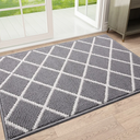 Finchitty Indoor Door Mat, Dirt Resistant and Absorbent, Low-Profile, Non-Slip, Washable Inside Floor Mats for Front Door, Back, and Entrance, 36" x 24", Grey