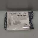 ZJWZLG Faucet Mat for Kitchen Sink, 17.7"X5.5" Silicone Sink Splash Guard with Soap Holder, Snap-On Design & 7slope Fast Drain, Folding Sink Faucet Mat for Universal Kitchen Bathroom Sink Black