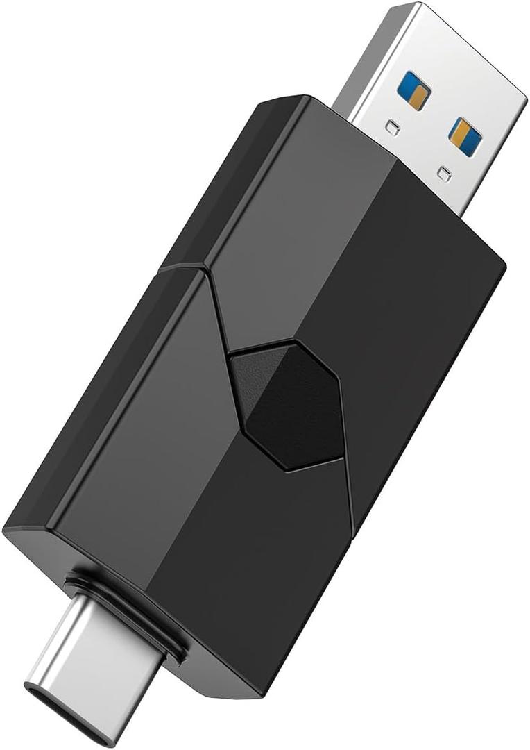 RAOYI 512GB USB C Flash Drive 2 in 1 Type C + USB 3.0 Flash Drive Dual OTG Retractable Type-C Thumb Drive Portable Memory Stick for iPhone 17/16/15 iPad Pro Android Smartphone Tablet PC (Black)