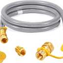GasSaf 6 FT 1/2" ID Natural Gas Hose with Quick Connect Fitting, Natural Gas Conversion Kit for Gas Grill, Generator, Patio Heater and More - CSA Certified