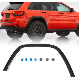 JOLONG Rear Right Fender Flare for Jeep Grand Cherokee 2011-2017 RH Wheel Arch Trim molding Textured Black Passenger Side 1 pcs
