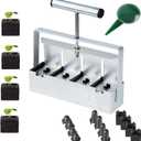 Hand-held Soil Blocker 4x2 Inch Seed Block Makers at a Time Soil Block Maker for Soil Block for Seed Start Garden Soil Potting Soil for Outdoor Plants (Plastic Seed Pins)