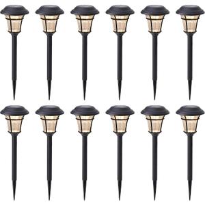 Maggift Solar Lights Outdoor, 12 Pack 3000K Waterproof Auto On/Off Solar Pathway Lights for Your Garden, Landscape, Path, Yard, Patio, Driveway,Walkway Decor