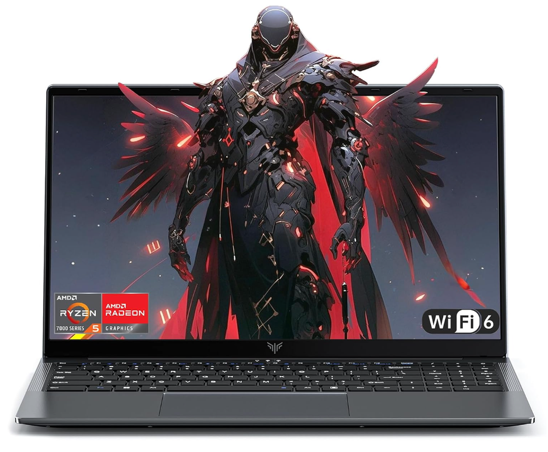 KAIGERR 2026 Laptop, ΑΜD Ryzen 5 7430U (Up to 4.3GHz), 16GB RAM 512GB NVMe SSD, 15.6in IPS Laptop Computer WiFi 6 Bluetooth 5.2, Home Laptops Office Laptops, HDMI Type-C, Numeric Keypad