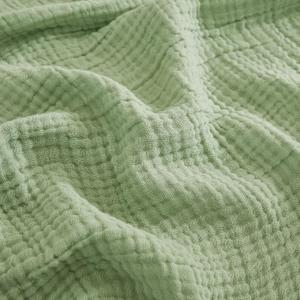 EMME Cotton Summer Throw Blanket for Couch Soft Muslin Blankets 50"x60" Lightweight Breathable All Season Gauze, Sage Green