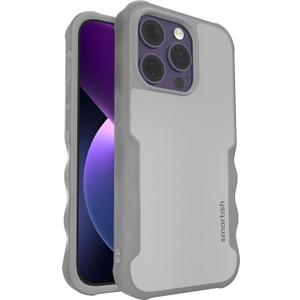 Smartish iPhone 14 Pro Protective Magnetic Case - Gripzilla Compatible with MagSafe [Rugged + Tough] Heavy Duty Grip Slim Cover w/Drop Tested Protection for Apple iPhone 14 Pro - Gray Area