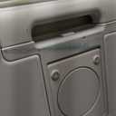 Hanke 28 Inch Luggage with Cup Holder and Charge,Top Opening Hard Shell Suitcases with Wheels and Dividers,Aluminum Frame Trunk Luggage Extra Large Suitcase with Lock for Travel,Smoke White