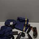 Police Officer Costume for Kids, Cop Costume Outfit Set with Toy Accessories, Halloween Costumes for Boys (XL(10-12Y), Silver Cap)