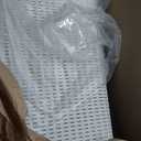 Mind Reader Slim Laundry Hamper with Lid, 40L Clothes Basket, Narrow Tapered Design with Ventilated Cutout Pattern, Plastic, Set of 2, Ivory