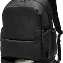 seyfocnia Gym Backpack for Men,Waterproof Travel Backpack With Shoe Compartment Lightweight Sports Gym Bag Casual Daypack-Black (20 Inches)