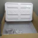 4 PCS*37 Qt Wheeled Latching Under Bed Storage, Stackable Bin with Latch Lid, Plastic Container to Organize Shoes Underbed, Clear with White Lid(White)