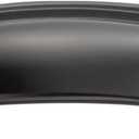 2 x Hickory Hardware 1 Pack Solid Core Kitchen Cabinet Pulls, Luxury Cabinet Handles, Hardware for Doors & Dresser Drawers, 3-3/4 Inch (96mm) Hole Center, Matte Black, Modus Collection