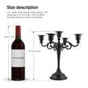 5-Arm Black Metal Candelabra Halloween Taper Holder Decor