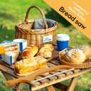 2 x 15.7" Sourdough Bread Knife, Bread Knife for Homemade Bread, Wooden Bread Bow Knifes, Premium Stainless Steel Serrated Bread Knifes, Bread Cutter for Bagels, Baguettes, Sourdough Knifees for Slicing (peach color)