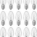 OuuKoo Salt Lamp Bulbs - 15 Watt Light Bulbs for Scentsy Wax Warmer - C7 Replacement Bulbs for Plug in Wax Diffuser- Warmwhite - Dimmable,15 Packs