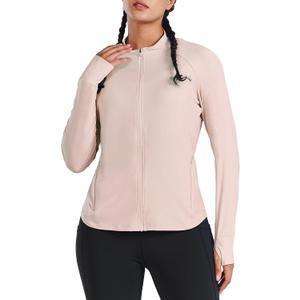 ALLZERO Women's UPF 50+ Sun Protection Jacket - Zip Up Athletic Jacket with Mesh Back Stretchy Gym & Running Jacket (XS)