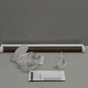 LazBlinds No Tools No Drill Cordless Roller Shades, 100% Blackout Roller Blinds for Windows, Thermal Insulated UV Protection Waterproof Roll Up Window Blinds and Shades, 34'' W x 72'' H, Brown