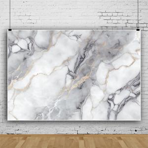 Leowefowa 10x8ft Luxury Gray Marble Photography Backdrop Abstract Gradient Art White Gray Marble Background Luxury Modern Gold Texture Birthday Weeding Party Banner Studio Prop Decoration