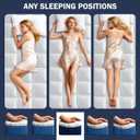 Dual Layer 4 Inch Memory Foam Mattress Topper Queen Size, 2" Cooling Gel Memory Foam & 2" Pillow Top Bed Topper, CertiPUR-US Mattress Cover for Pressure Relief, 21" Deep Pocket, White
