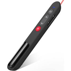 Laser Pointer for Presentations, Wireless Presenter Clicker for PowerPoint Slide with Hyperlink & Volume Control, Presentation Remote for Mac/Computer/Laptop, Google Slide/PPT/Keynote