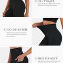 Women's High Waist Capri Leggings with Pockets Tummy Control Cropped Yoga Pants for Summer Fitness Workout Athletic (S)