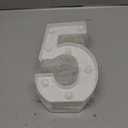 LED Marquee Numbers, Small Light Up Numbers for Party, 8.58 Inch Battery Powered Lighted Number for Birthday, Night Light, Table or Home Decor (Number 5)