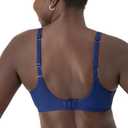 Bali Womens Seamless Underwire Bra, One Smooth U Smoothing Underwire Bras for Women, Convertible Straps, Ultra Light (36C, In the Navy 2)