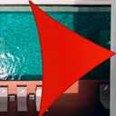 32' x 32' x 32' Rust Red Triangle Sun Shade Sail (ssET32) Sun Block Canopy Awning Commercial Grade 190 GSM Permeable UV Block for Outdoor Garden Backyard