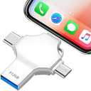 USB Stick 512 GB, USB 3.0 Flash Drive, 4-in-1 Memory Stick for Mobile Devices, Computer, Laptop PC