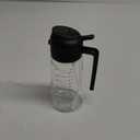 TrendPlain 16oz/470ml Glass Olive Oil Sprayer for Cooking  2 in 1 Olive Oil Dispenser Bottle for Kitchen Gadgets and Air Fryer Accessories, Salad, BBQ - Black