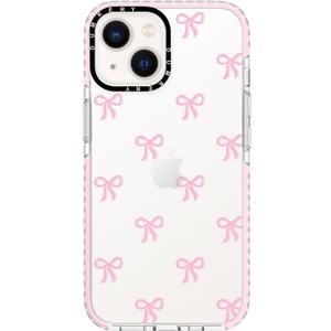 Cute Case Compatible with iPhone 15, Bows Girly Aesthetic Pattern, Soft TPU Shockproof Bumper Cases Cover for Girls Women-Pink