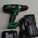 Metabo HPT 18V Cordless Drill Driver Kit, 1/2-Inch Keyless Chuck, Compact Power Drill Driver with 2.0Ah Lithium-Ion Metabo Battery, Charger, Powerful 470 in-lbs Torque, Two Speed Gear, DS18DFX