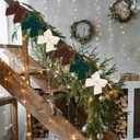 12 Pcs Neutral Velvet Christmas Tree Bows Plush Stuffed Bows for Christmas Tree Hanging Ornament Xmas Fireplace Wreaths Home Decor(Neutral Colors)