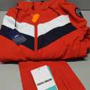 GSOU SNOW Ski Suit Women Snowsuit Slim One Piece Jumpsuit Snow Jackets Waterproof Winter Windproof Outdoor Sports Warm (Medium, Red 1)