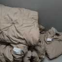 CozyLux Queen Comforter Set Taupe, 3 Pieces Solid Breathable Quilted Style Bedding Sets for All Season, Luxury Soft Microfiber Down Alternative Comforter Bed Set (1 Comforter & 2 Pillowcases)